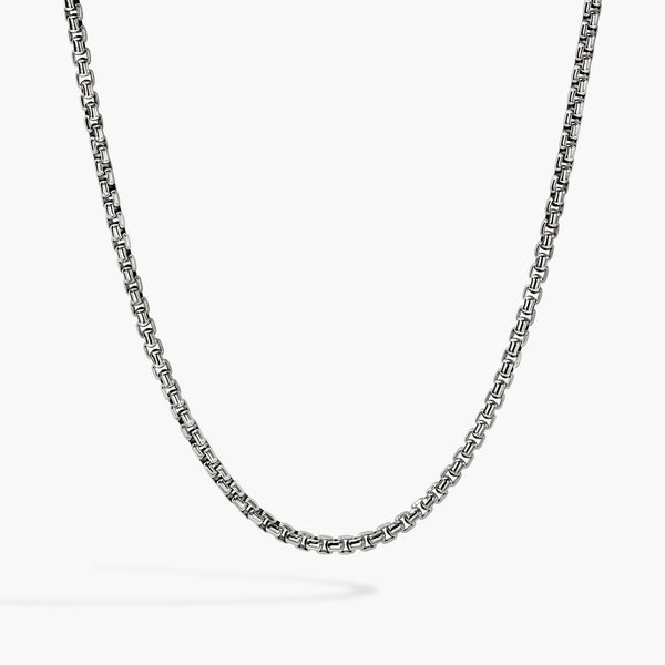 John Hardy Box Chain Sterling Silver Necklace - 3.7mm