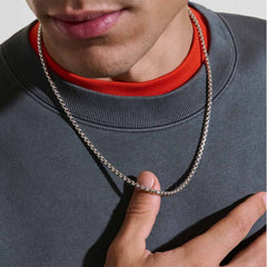 John Hardy Box Chain Sterling Silver Necklace - 3.7mm