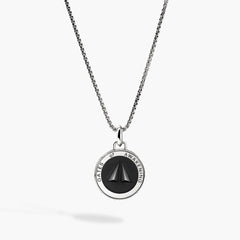 John Hardy Modern Talisman Split Gate Grey Enamel Necklace