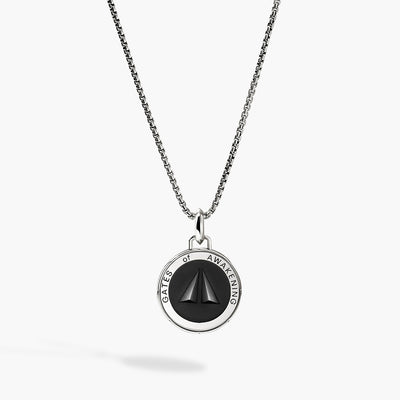 John Hardy Modern Talisman Split Gate Grey Enamel Necklace - John Hardy product
