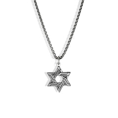 John Hardy Icon 50 Black Rhodium Star of David Necklace