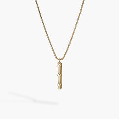 John Hardy Icon 50 Bar Tag Necklace in 14K Yellow Gold