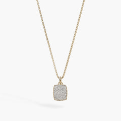 John Hardy Diamond Pave Pendant on Surf Chain Necklace in 18K Yellow Gold