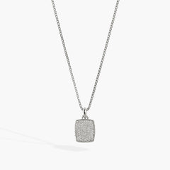 John Hardy Diamond Pave Pendant on Surf Chain Necklace