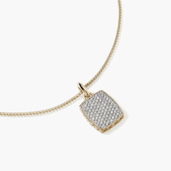 John Hardy Diamond Pave Pendant on Surf Chain Necklace in 18K Yellow Gold