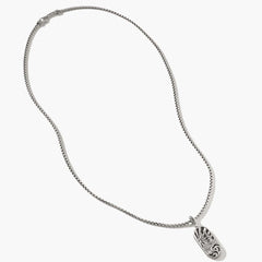 John Hardy Classic Chain 18K Two Tone Box Chain with Mixed Stone Pendant