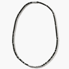 John Hardy Black Onyx Heishi Silver Necklace