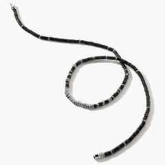 John Hardy Black Onyx Heishi Silver Necklace
