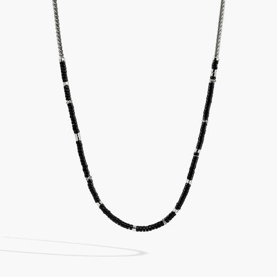 John Hardy Heishi Silver Slim Chain Necklace with Black Onyx - John Hardy product
