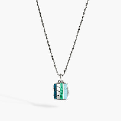 John Hardy Carved Chain Turquoise Pendant Necklace - John Hardy product