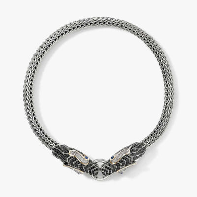 John Hardy Naga Two-Tone Choker with Black Sapphires - John Hardy product