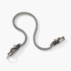 John Hardy Naga Two-Tone Choker with Black Sapphires