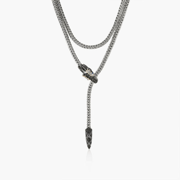 John Hardy Naga Lariat in Silver and Gold, NZS603274BLSBSPDI