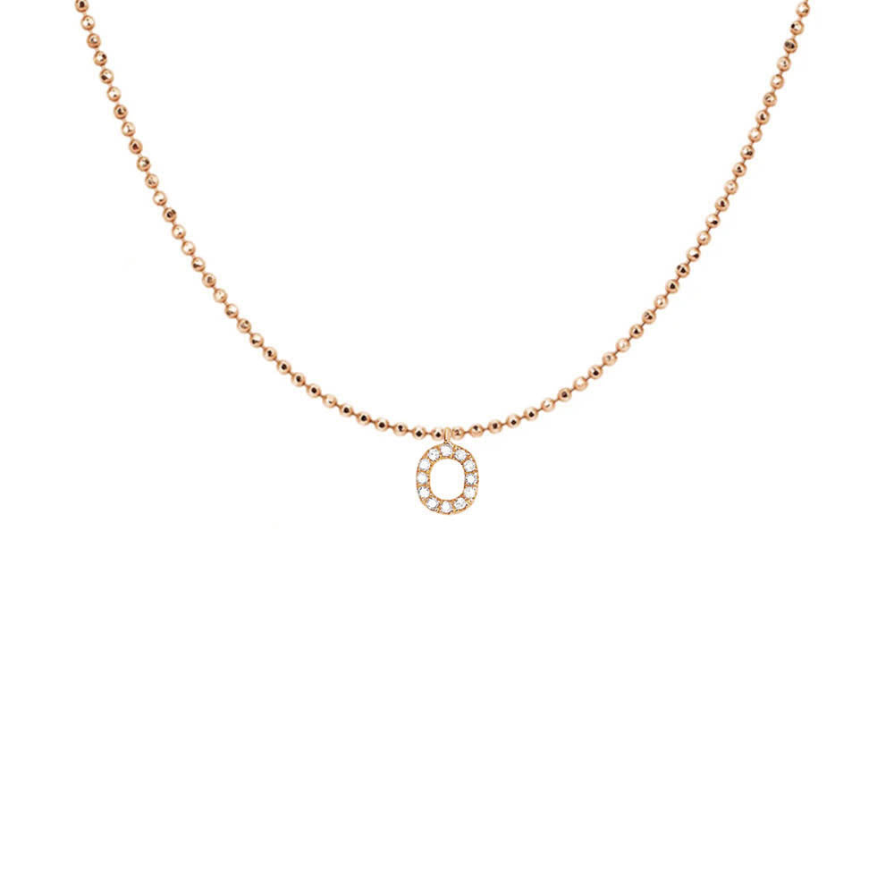 EF Collection Diamond Initial Charm in Yellow gold