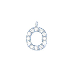 EF Collection Diamond Initial Charm in White gold