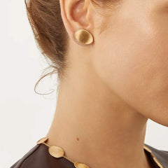Marco Bicego Lunaria Small Petal Stud Earrings in 18K Yellow Gold