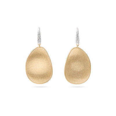 Marco Bicego Lunaria Yellow Gold Diamond Leaf Drop Earrings - Marco Bicego product