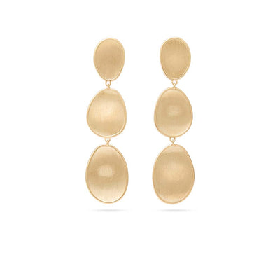 Marco Bicego Lunaria Yellow Gold Oval Leaf Three Tier Drop Earrings - Marco Bicego product
