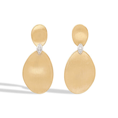 Marco Bicego Lunaria Gold Large Diamond Double Drop Earrings - Marco Bicego product