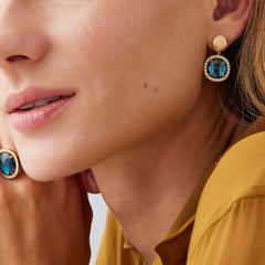 Marco Bicego Jaipur Color Topaz and Diamond Drop Earrings