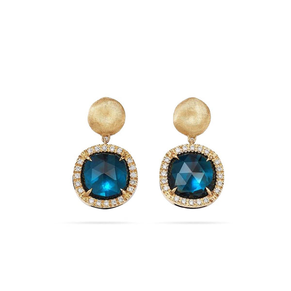 Marco Bicego Jaipur Color Topaz and Diamond Drop Earrings