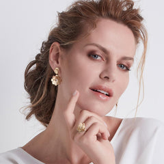 Marco Bicego Petali Diamond Flower Drop Earrings