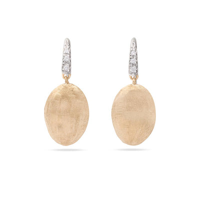 Marco Bicego Grande Siviglia 18kt Euro Wire Drop Earrings With Diamonds - Marco Bicego product