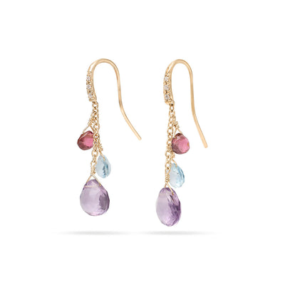 Marco Bicego Paradise 3 Mixed Gemstone Drop Earrings with Diamonds - Marco Bicego product