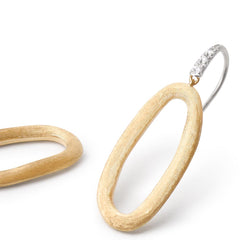 Marco Bicego Jaipur Link 18K Engraved Yellow Gold Earrings