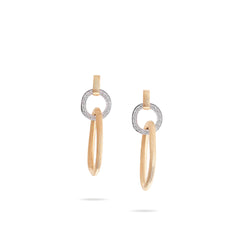 Marco Bicego Jaipur Link Two-Tone Double Diamond Drop Earrings