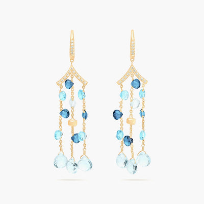 Marco Bicego Paradise Alta Mixed Topaz Three-Strand Chandelier Earrings - Marco Bicego product