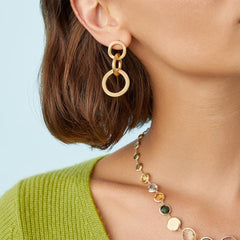 Marco Bicego Jaipur Yellow Gold Three Link Drop Earrings