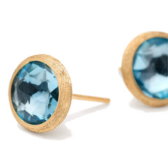 Marco Bicego Jaipur 18kt Yellow Gold Blue Topaz Stud Earrings