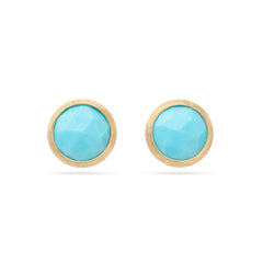 Marco Bicego Jaipur Yellow Gold Turquoise Petite Stud Earrings