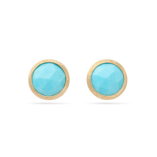 Marco Bicego Jaipur Yellow Gold Turquoise Petite Stud Earrings