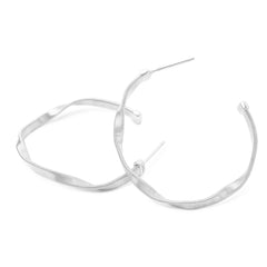 Marco Bicego Marrakech 18kt White Gold Twist Hoop Earrings