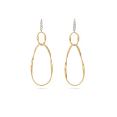 Marco Bicego Marrakech Onde Gold and Diamond Drop Earrings