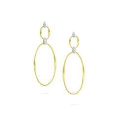 Marco Bicego Marrakech Onde Gold and Diamond Double Drop Earrings