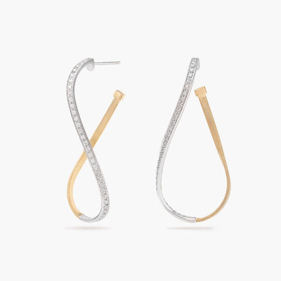 Marco Bicego Infinity Marrakech Diamond Elongated Hoop Earrings - Marco Bicego product