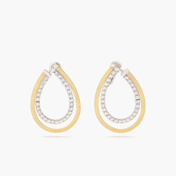 Marco Bicego Masai Yellow Gold Diamond Drop Earrings