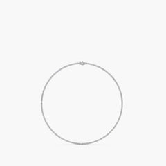OM 14K Gold 30 CTTW Lab-Grown Diamond Tennis Necklace, 17" in 14k White Gold