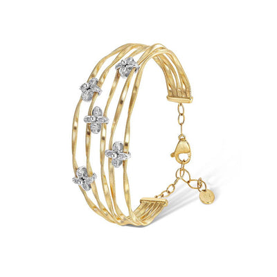 Marco Bicego Marrakech Onde Five Row Diamond Flower Cuff Bracelet - Marco Bicego product