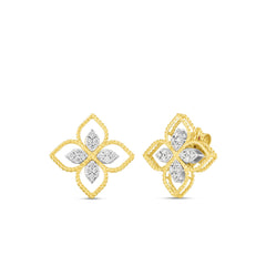 Roberto Coin Princess Flower Large Open Diamond Earrings