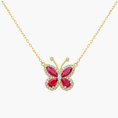 Private Label Ruby Butterfly Necklace - Private Label product