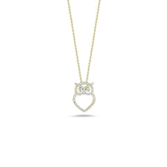 Roberto Coin Tiny Treasures Yellow Gold Owl Pendant Necklace