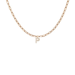 EF Collection Diamond Initial Charm in Yellow gold