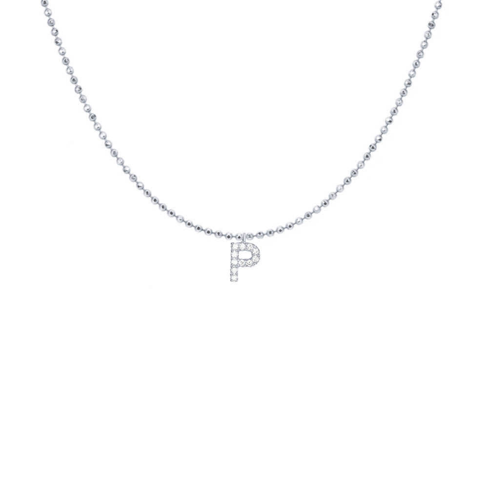 EF Collection Diamond Initial Charm in Yellow gold