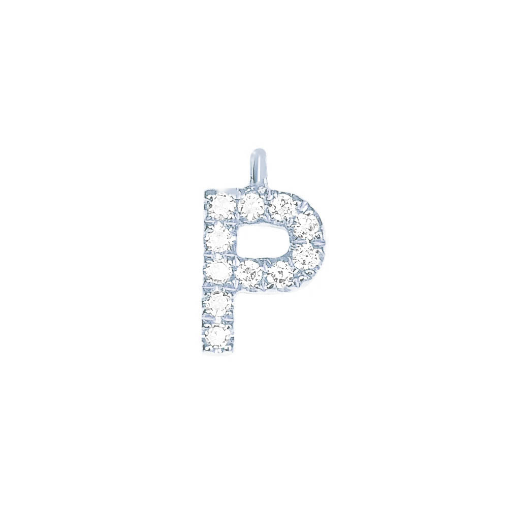 EF Collection Diamond Initial Charm in Yellow gold