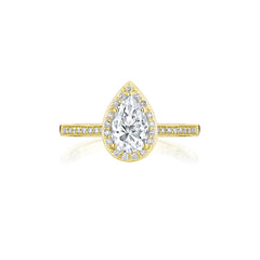 Tacori Coastal Pear Shape Bloom Engagement Ring