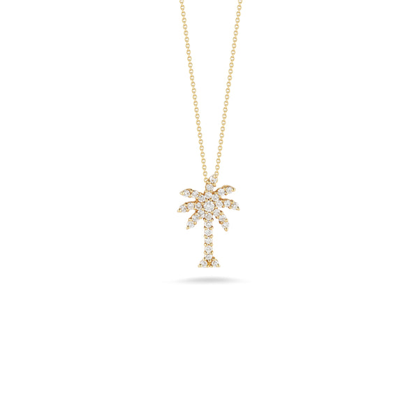 Roberto Coin Tiny Treasures Large Diamond Yellow Palm Tree Necklace